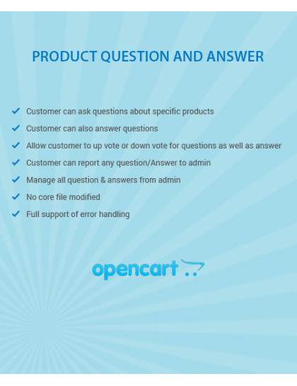 Product Question & Answer / FAQ for Opencart